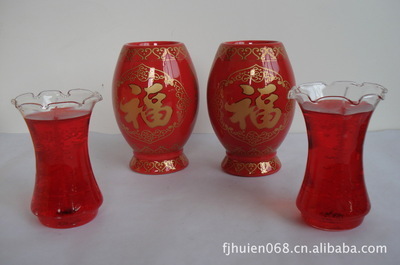 福安市惠恩工藝禮品有限公司——玉瓶喜宴水晶燭 五福臨門，燭光璀璨